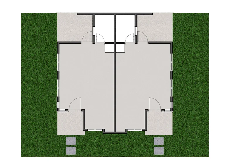 Official suggested floor plan for the Amaia Twin Pod