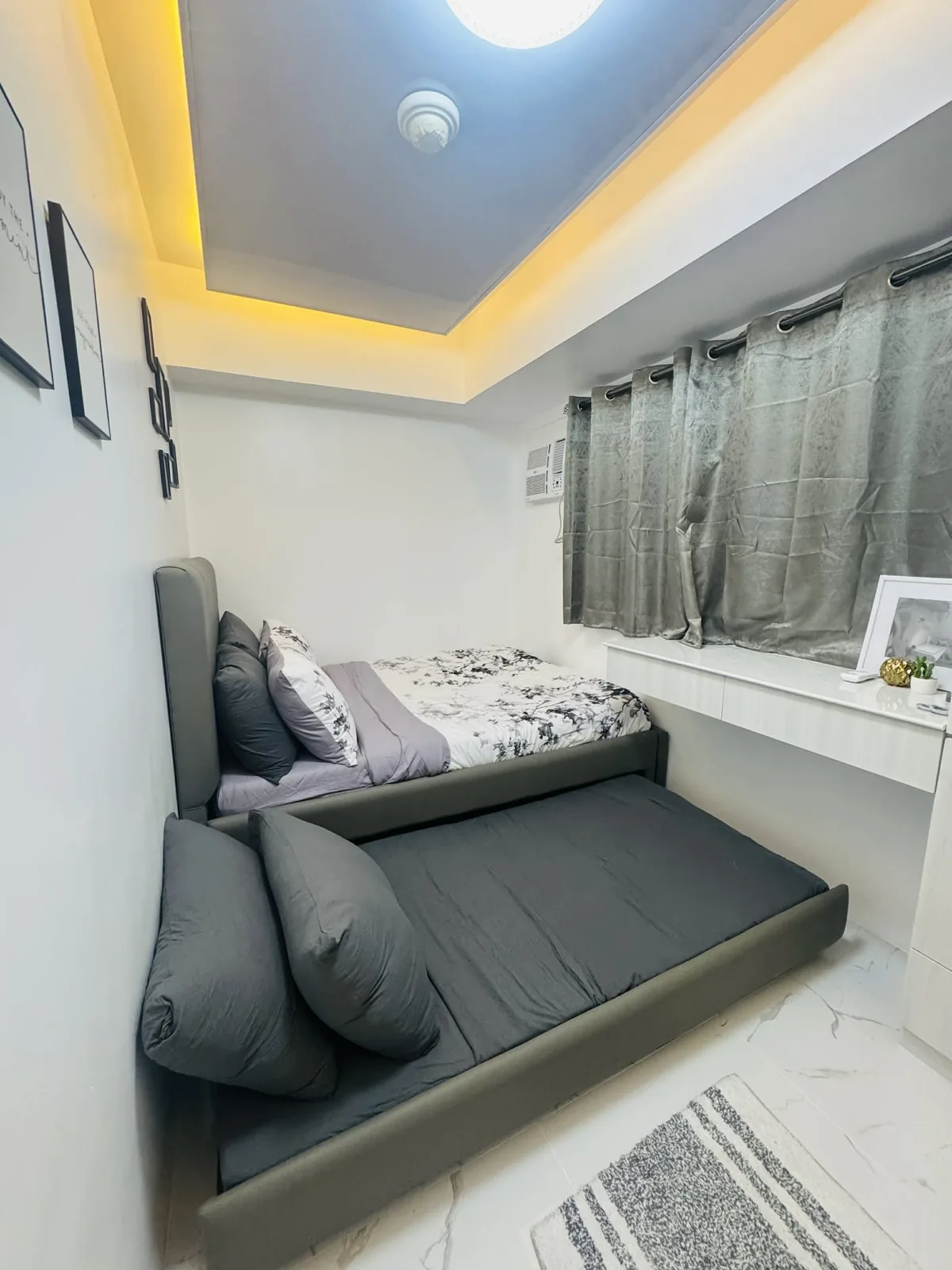 Finished guest-ready bedroom